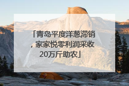 青岛平度洋葱滞销，家家悦零利润采收20万斤助农