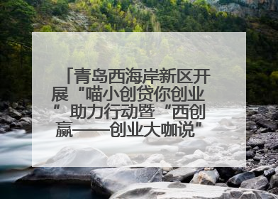 青岛西海岸新区开展“喵小创贷你创业”助力行动暨“西创赢——创业大咖说”主题活动