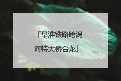 阜淮铁路跨涡河特大桥合龙