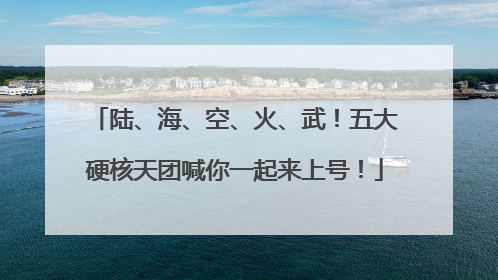 陆、海、空、火、武！五大硬核天团喊你一起来上号！