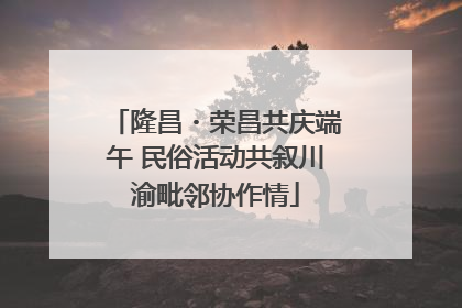 隆昌・荣昌共庆端午 民俗活动共叙川渝毗邻协作情