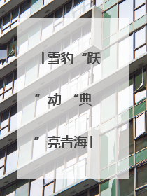 雪豹“跃”动 “典”亮青海