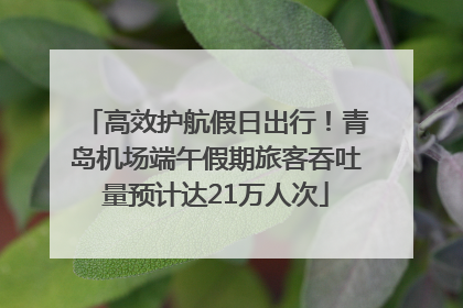 高效护航假日出行！青岛机场端午假期旅客吞吐量预计达21万人次