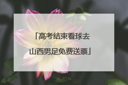 高考结束看球去 山西男足免费送票