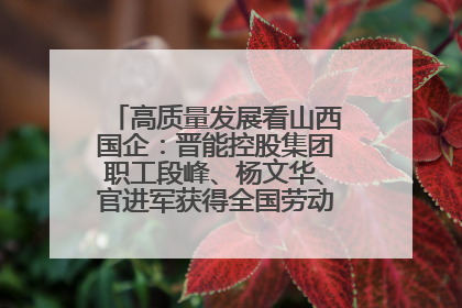高质量发展看山西国企：晋能控股集团职工段峰、杨文华、官进军获得全国劳动模范荣誉称号