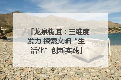 龙泉街道：三维度发力 探索文明“生活化”创新实践