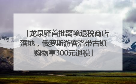 龙泉驿首批离境退税商店落地，俄罗斯游客洛带古镇购物享300元退税
