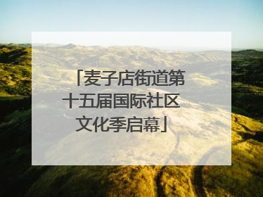 麦子店街道第十五届国际社区文化季启幕
