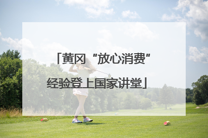 黄冈“放心消费”经验登上国家讲堂