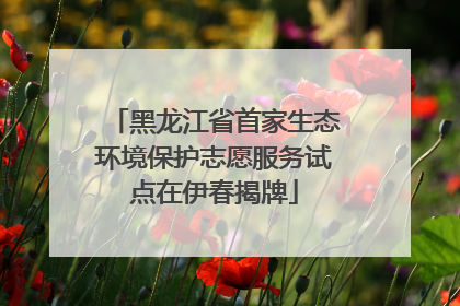 黑龙江省首家生态环境保护志愿服务试点在伊春揭牌
