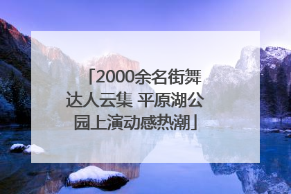 2000余名街舞达人云集 平原湖公园上演动感热潮