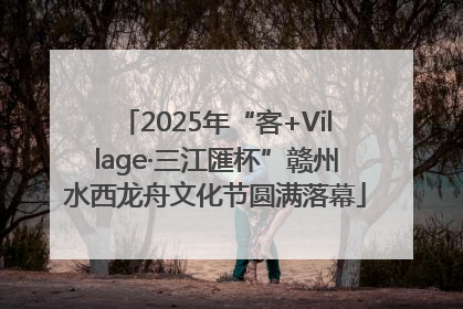 2025年“客+Village·三江匯杯”赣州水西龙舟文化节圆满落幕