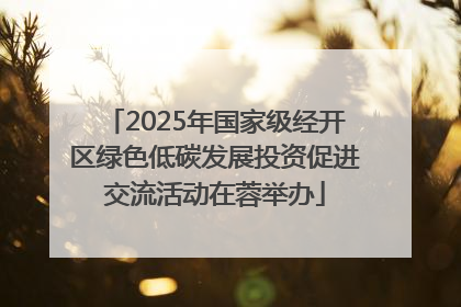 2025年国家级经开区绿色低碳发展投资促进交流活动在蓉举办