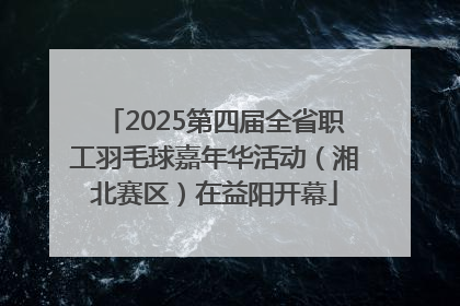 2025第四届全省职工羽毛球嘉年华活动（湘北赛区）在益阳开幕