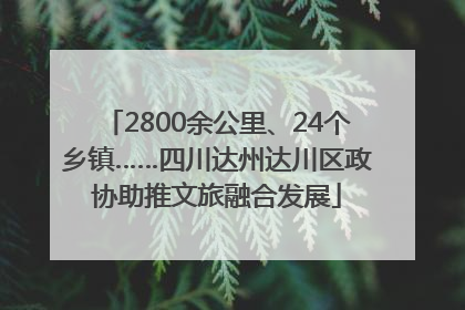 2800余公里、24个乡镇……四川达州达川区政协助推文旅融合发展