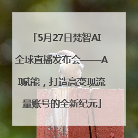 5月27日梵智AI全球直播发布会——AI赋能，打造高变现流量账号的全新纪元