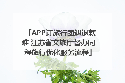 APP订旅行团遇退款难 江苏省文旅厅督办同程旅行优化服务流程